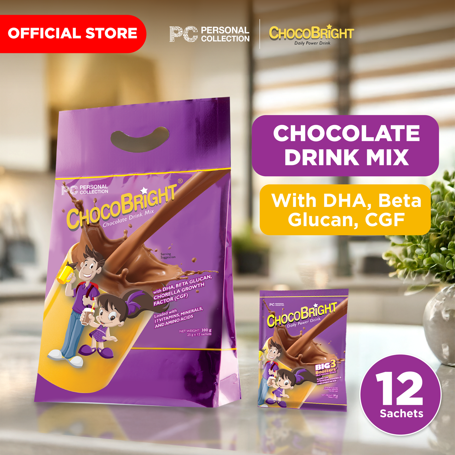 ChocoBright 25g x 12 sachets/bag