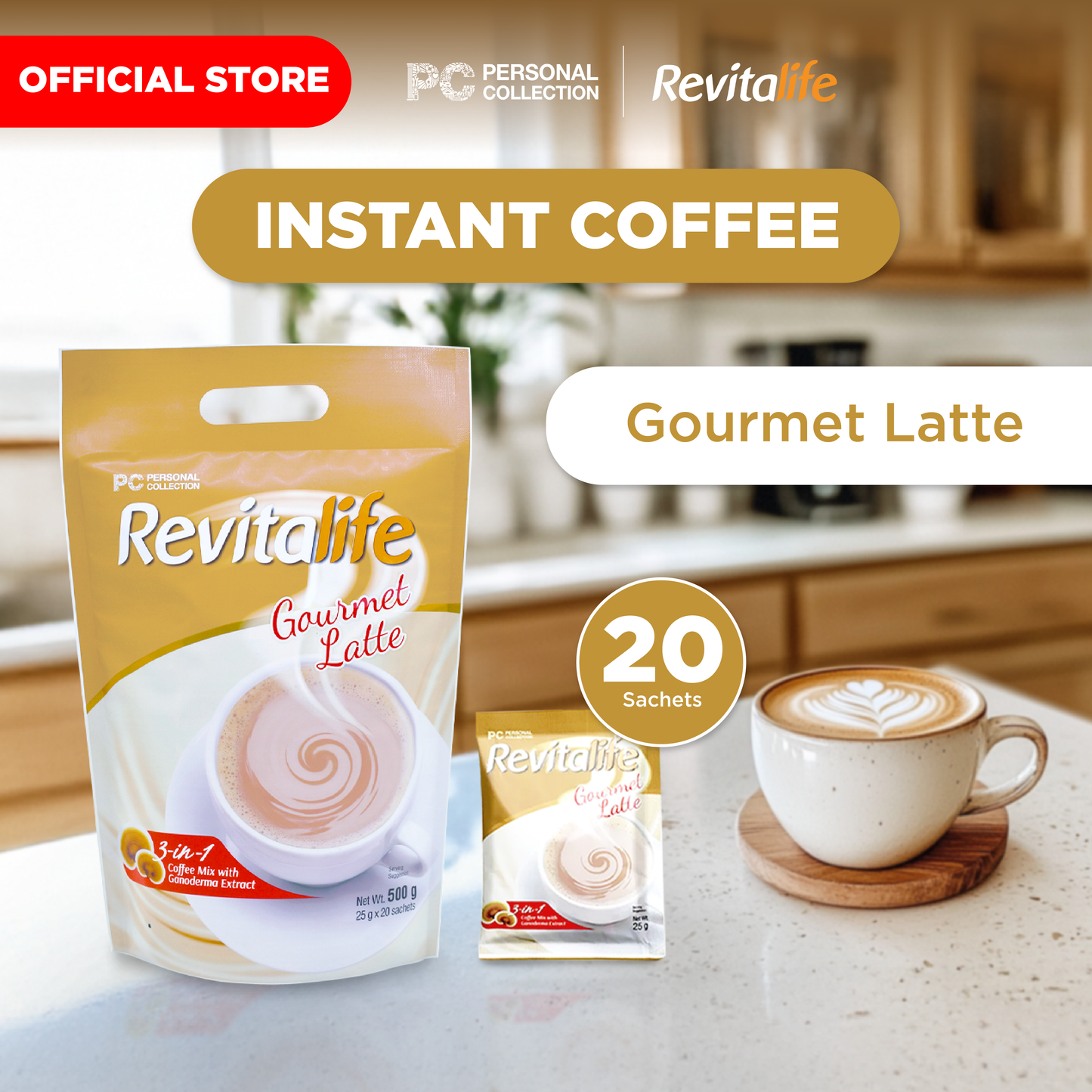 Revitalife Gourmet Latte 20g x 20 sachets/pouch