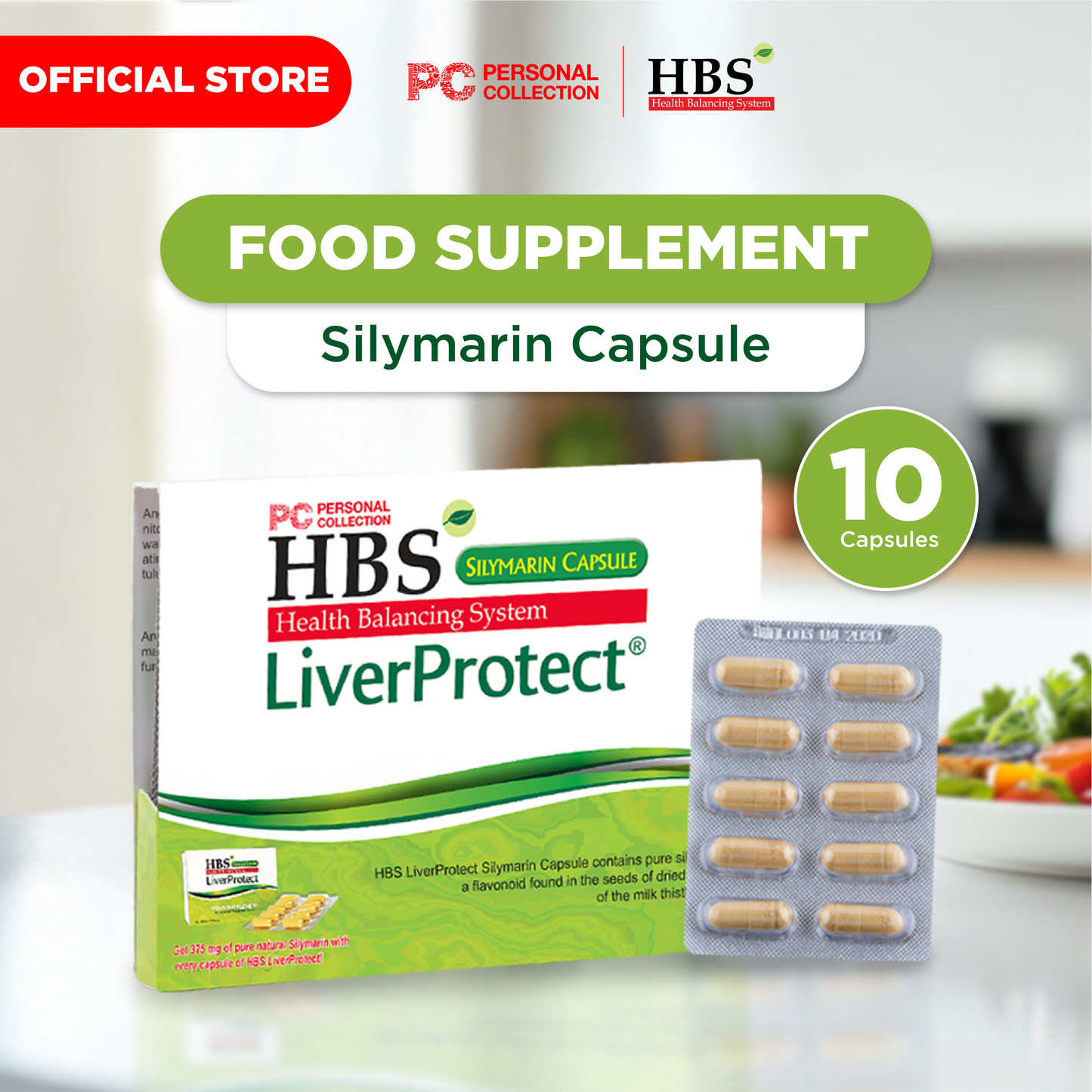 HBS Liver Protect 375mg per capsule (10 capsules)