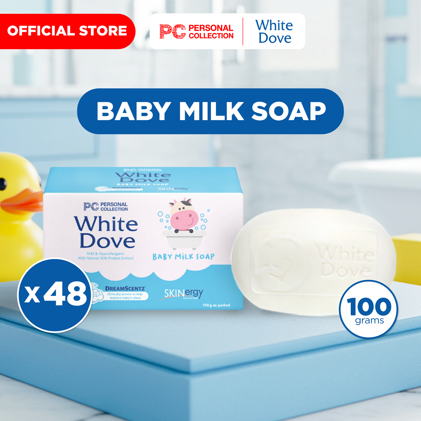 White Dove Milky Soap 100g Dreamscentz - Set of 48s