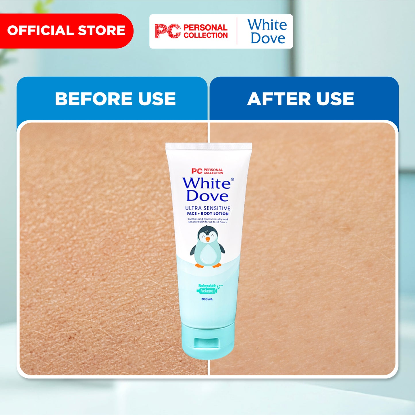 WHITE DOVE ULTRA SENSITIVE FACE + BODY LOTION 200ML