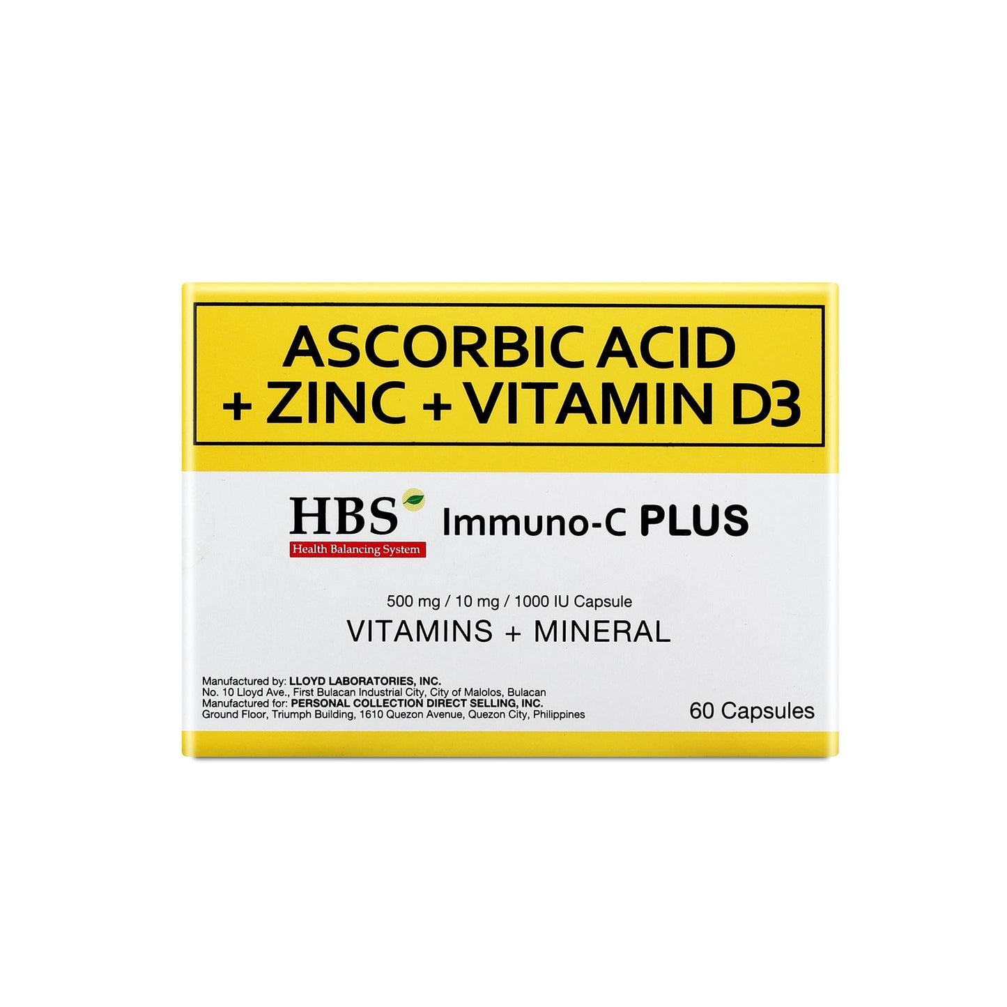 HBS Immuno-C PLUS 500mg (60 capsules)