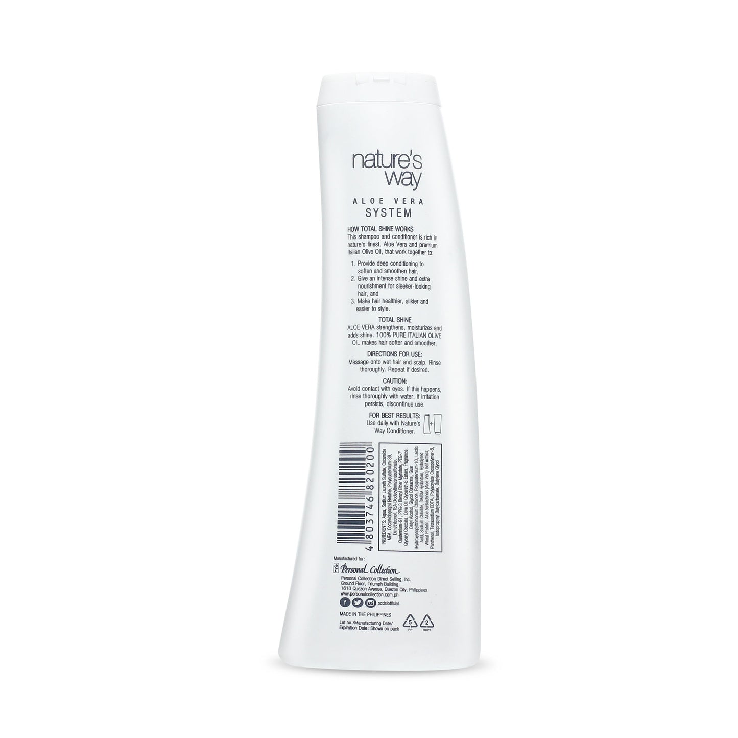 Nature's Way Total Shine Care Shampoo and Conditioner 180 mL