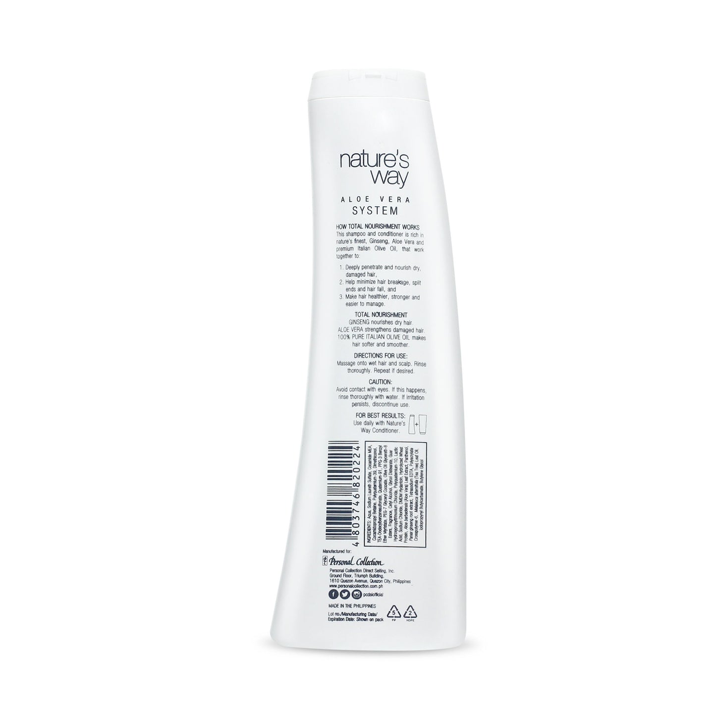 Nature's Way Total Nourishment Care Shampoo and Conditioner 180 mL