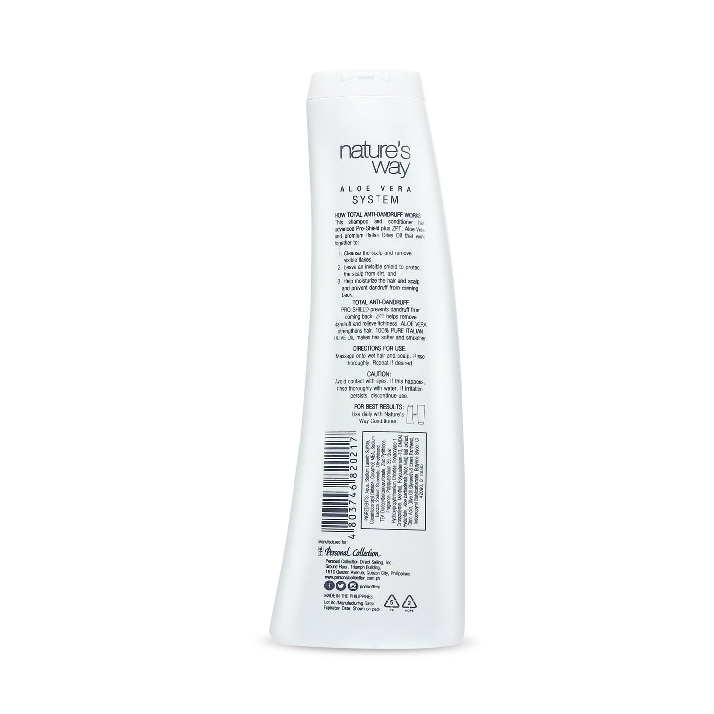 Nature's Way Anti-Dandruff Shampoo and Conditioner 180 mL