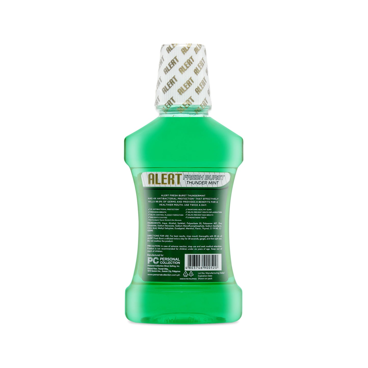Alert Fresh Burst Mouthwash Thunder Mint 250 mL