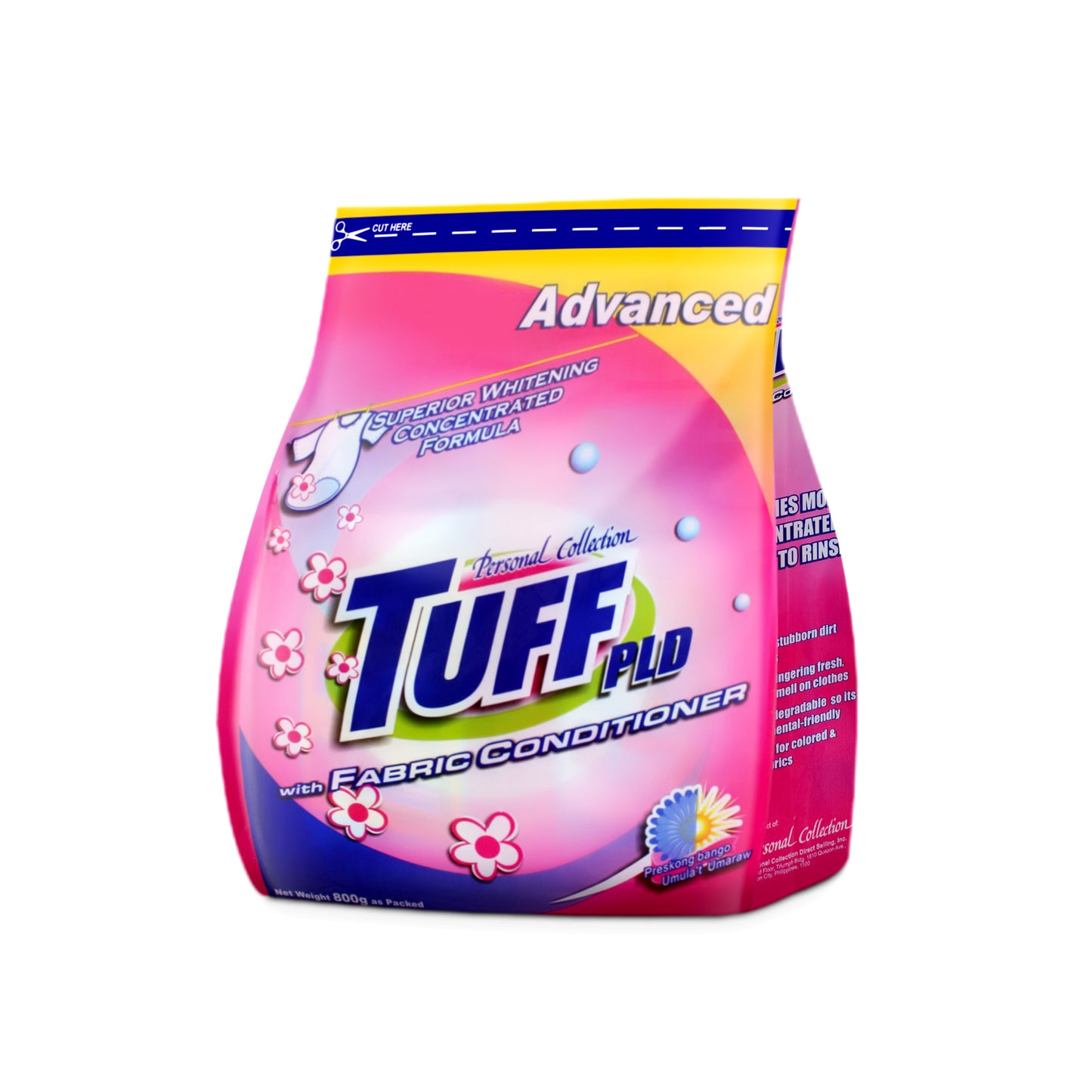 Tuff PLD Superior Whitening 800 g Concentrated Powder Detergent