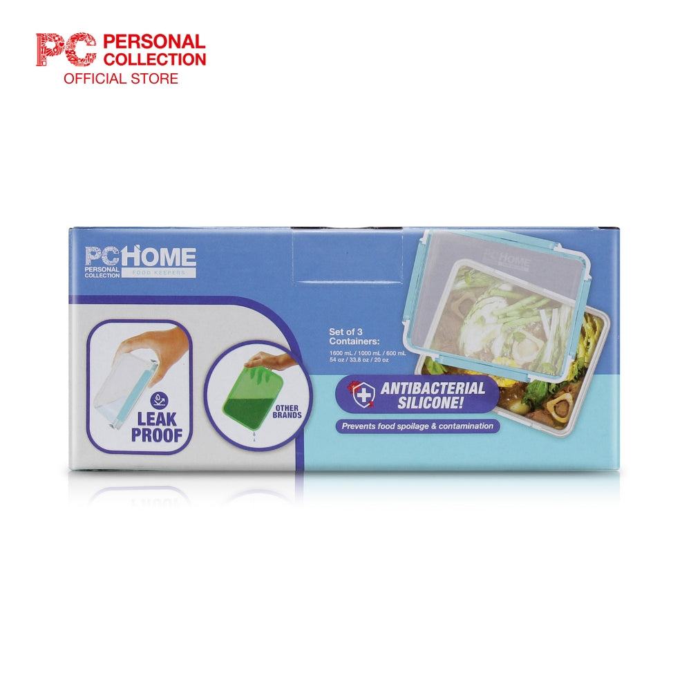 PCHome Food Keepers PP 3pc set BLUE Personal Collection