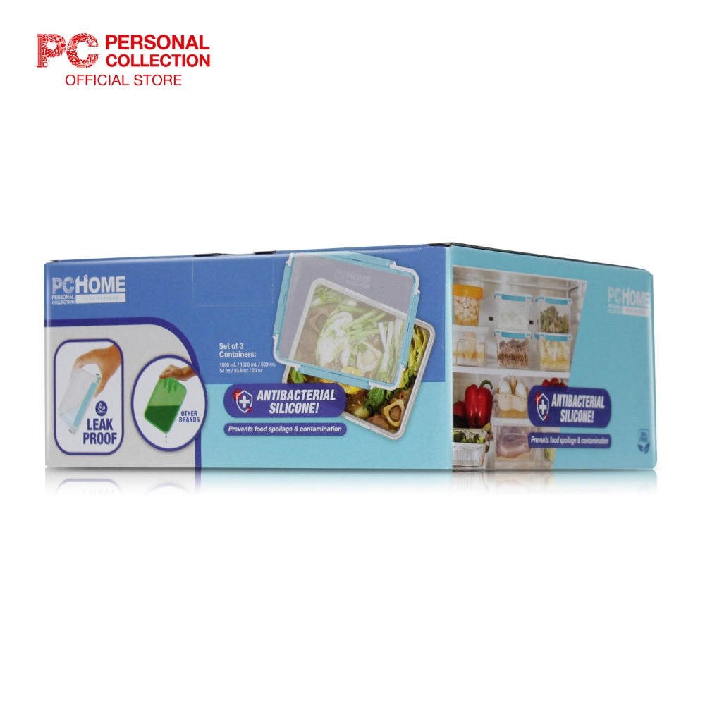 PCHome Food Keepers PP 3pc set BLUE Personal Collection
