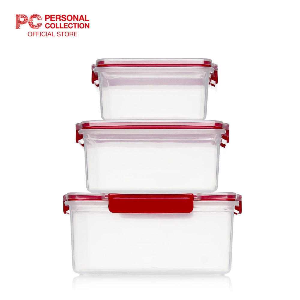 PCHome Food Keepers PP 3pc set RED Personal Collection