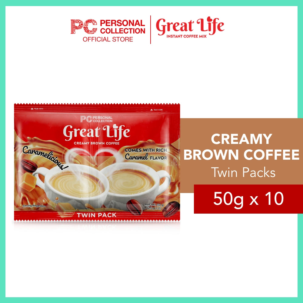 Great Life Instant Coffee Brown (Twin Pack) 10s