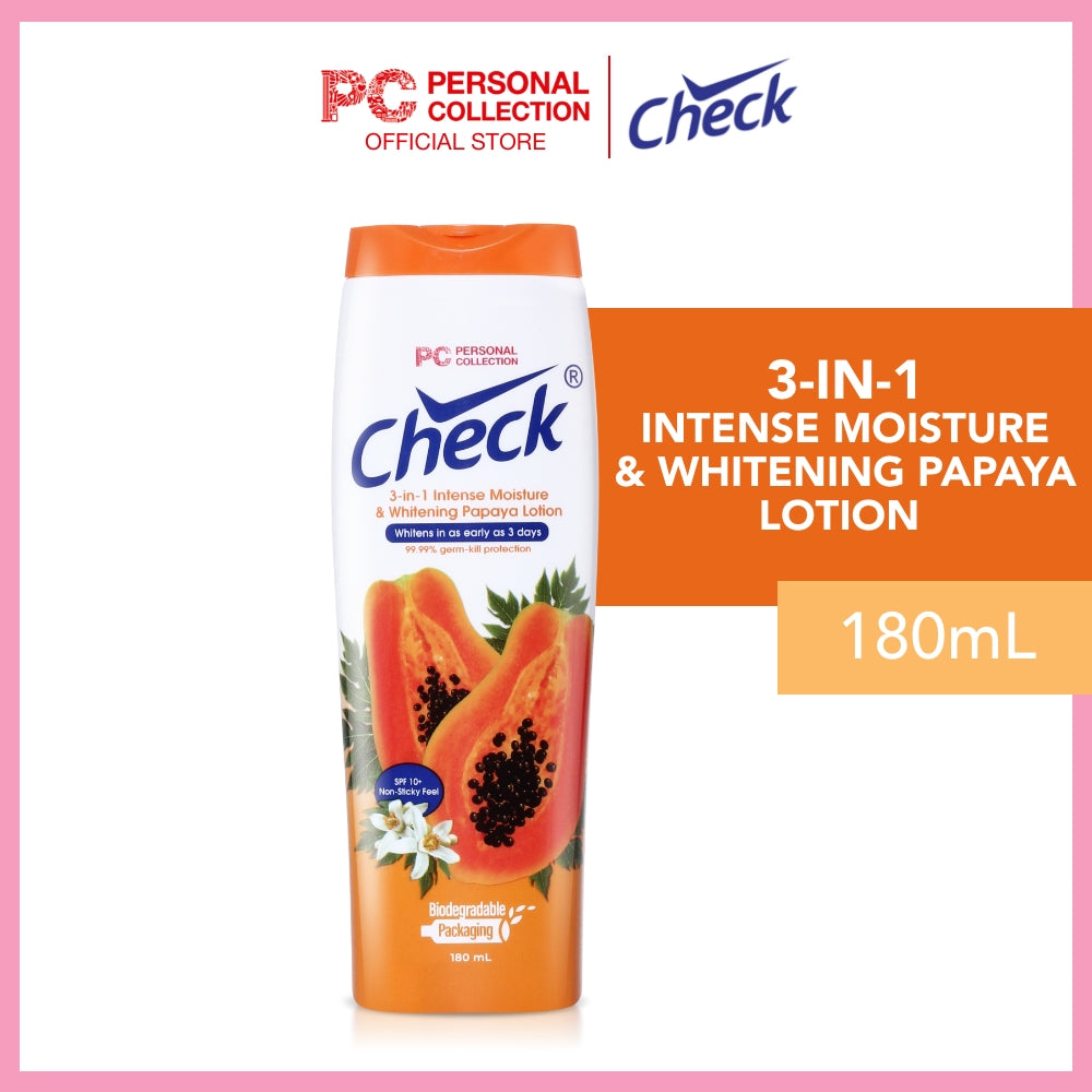 Check 3-In-1 Intense Moisturizing And Whitening Papaya Lotion 180ml