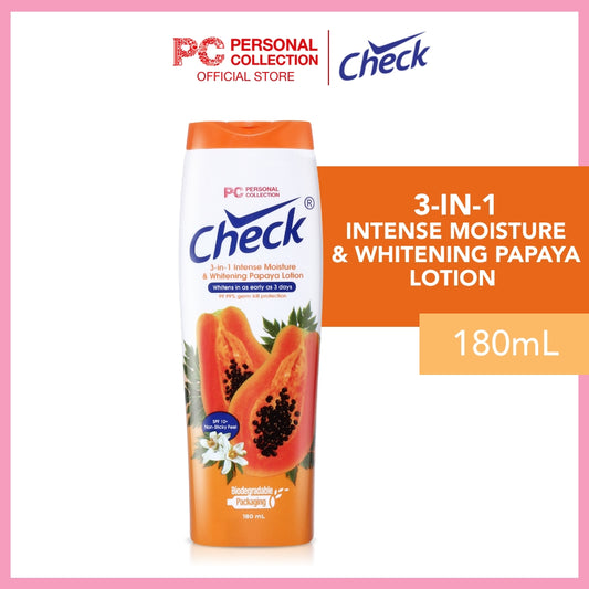 Check 3-In-1 Intense Moisturizing And Whitening Papaya Lotion 180ml