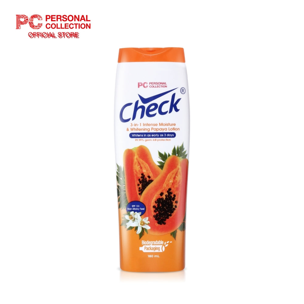 Check 3-In-1 Intense Moisturizing And Whitening Papaya Lotion 180ml