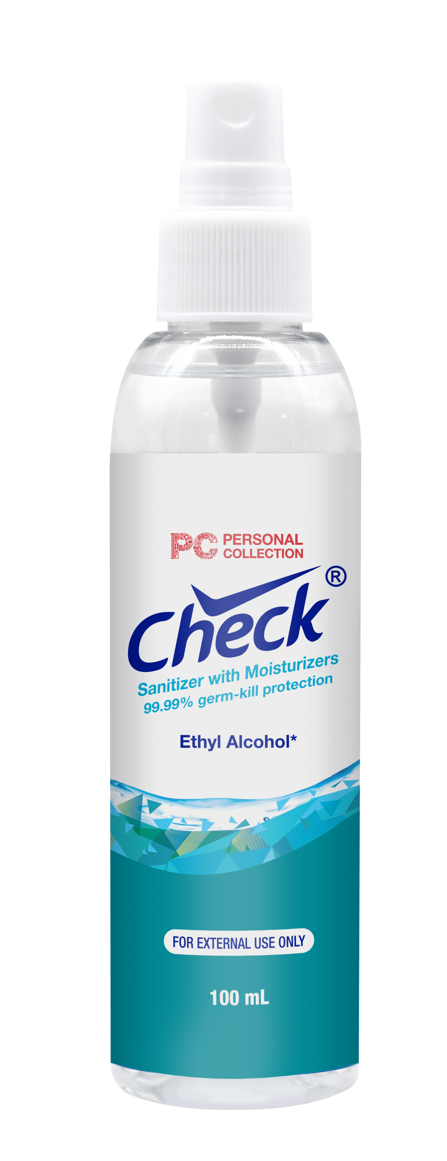 CHECK Sanitizer with Moisturizers 65% Ethyl Alcohol 100 mL