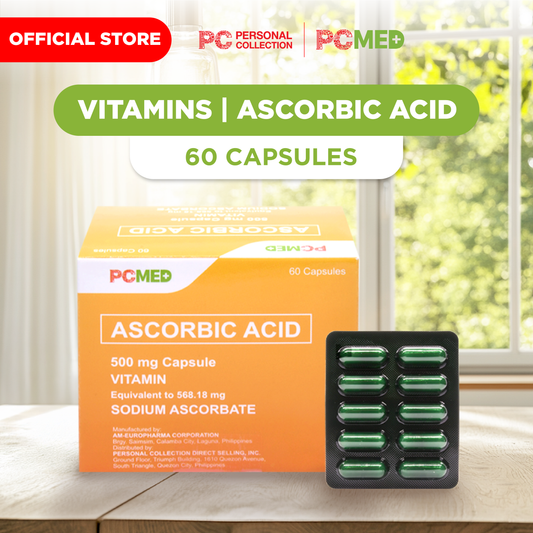 PC Meds Ascorbic Acid 500mg per capsule (60 capsules)
