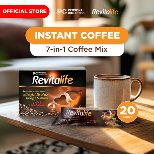 Revitalife Tongkat-Ali 7-in-1 Instant Coffe Mix 21g x 20 stick sachet/box