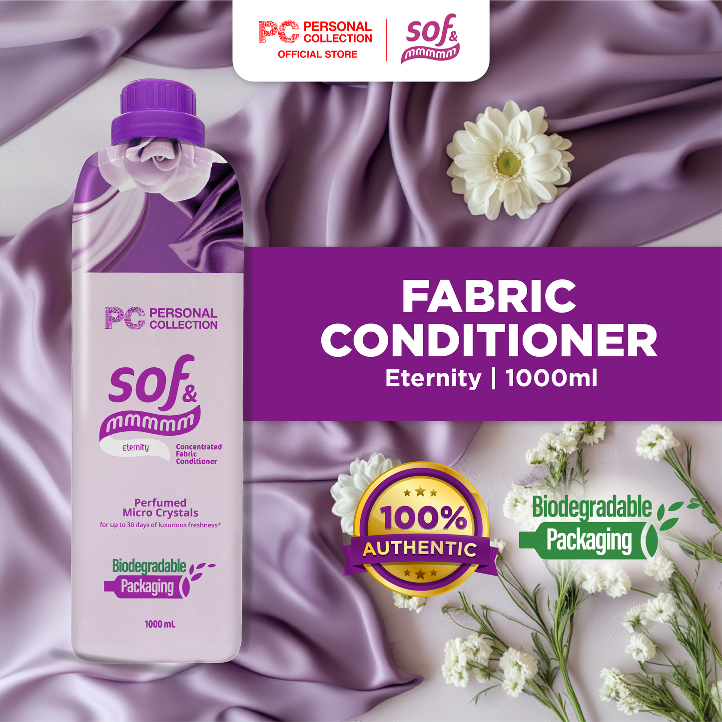 sof & mmmmm Eternity Concentrated Fabric Conditioner 1000 mL