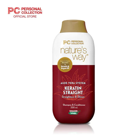 NATURE'S WAY ALOE VERA SHAMPOO KERATIN STRAIGHT 200 ML