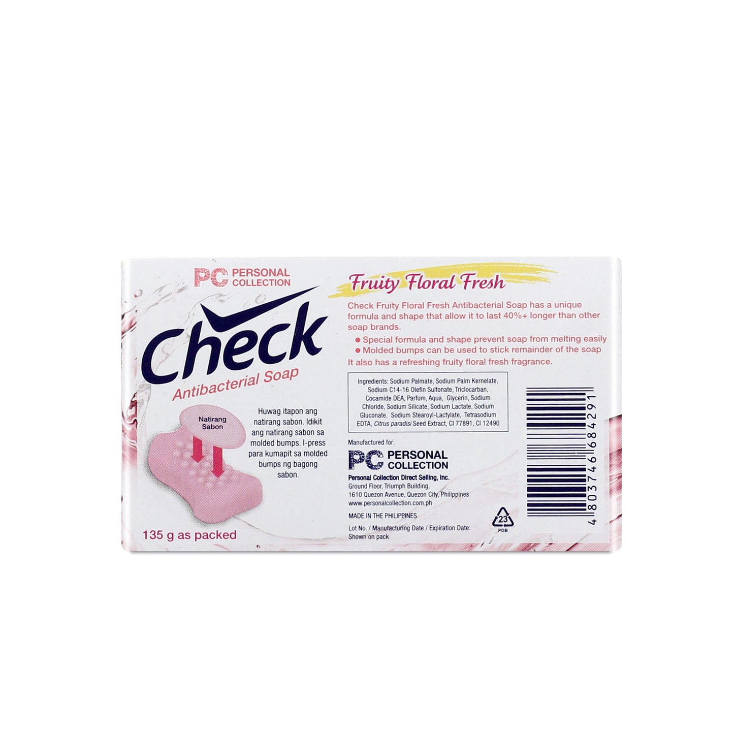 Check Antibacterial Fruity Floral Fresh Soap - 130 g