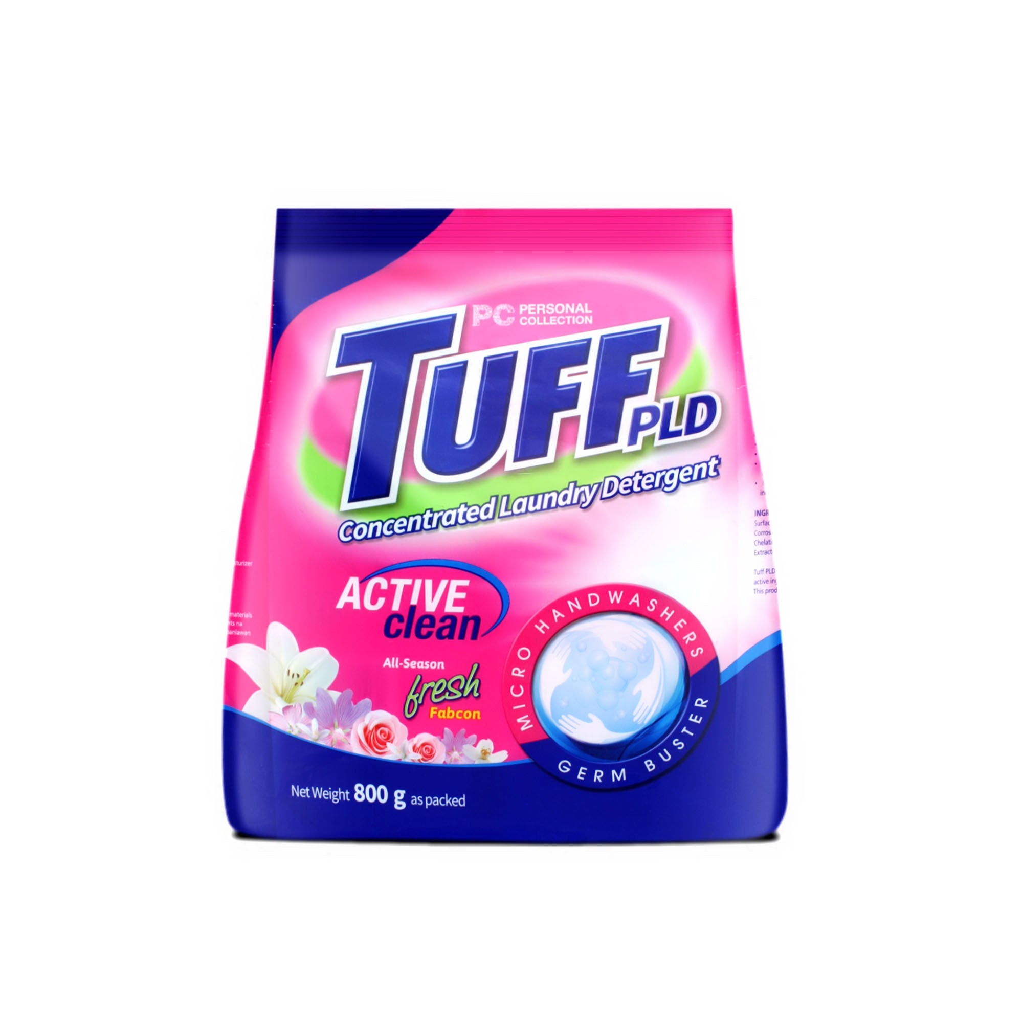 Tuff PLD Active Clean 800 g Concentrated Powder Detergent – PC Starter