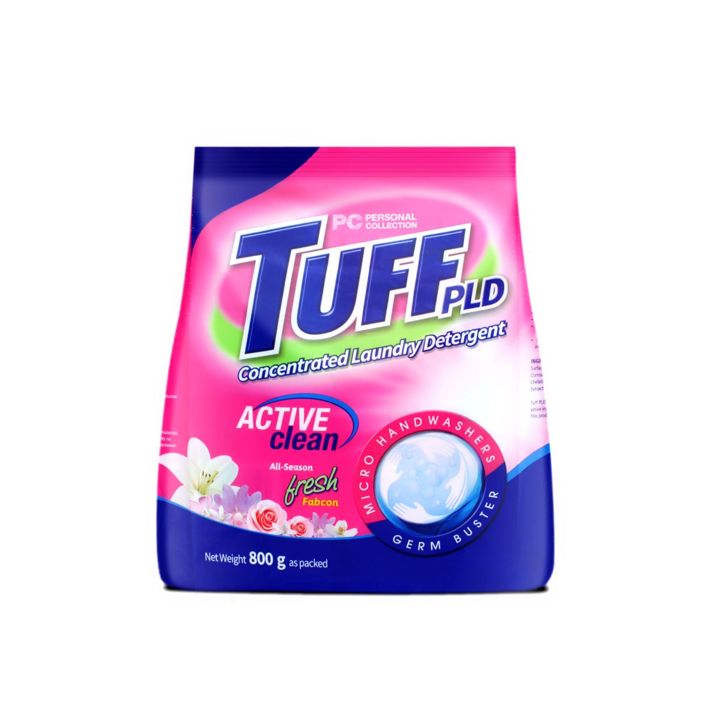 Tuff PLD Active Clean 800 g Concentrated Powder Detergent