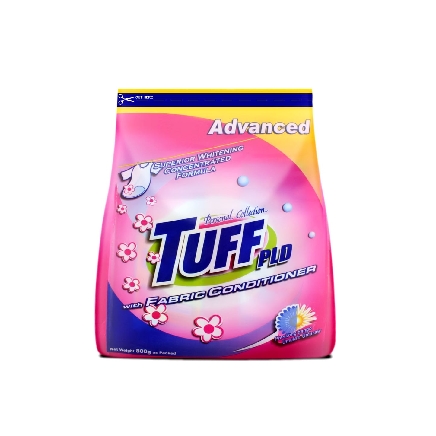 Tuff PLD Superior Whitening 800 g Concentrated Powder Detergent