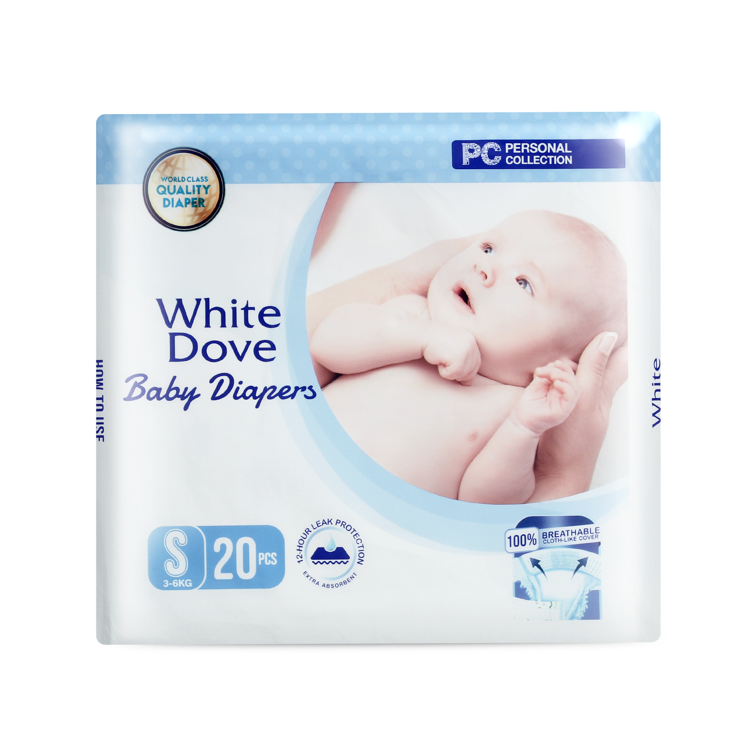 White Dove Baby Diaper Small Pack of 20's