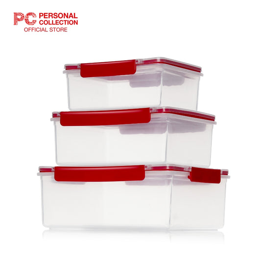 PCHome Food Keepers PP 3pc set RED Personal Collection