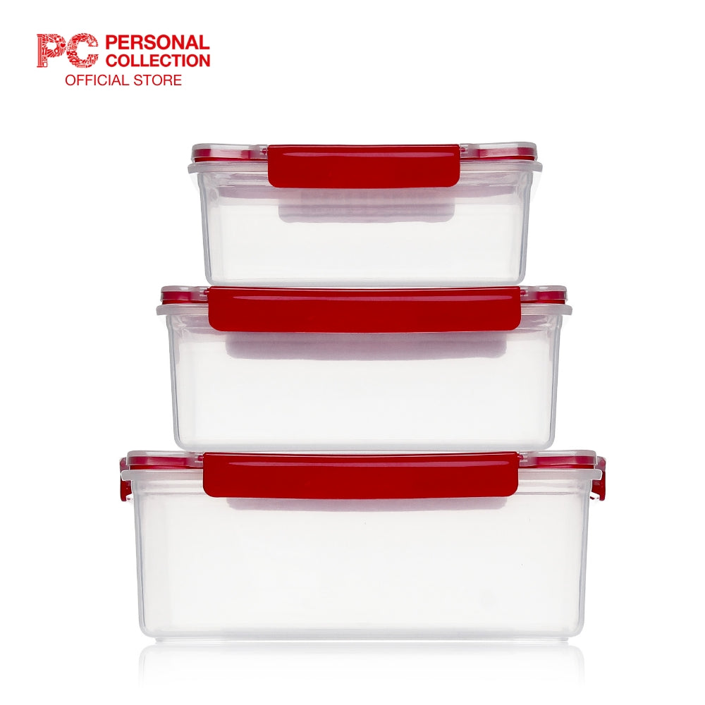 PCHome Food Keepers PP 3pc set RED Personal Collection